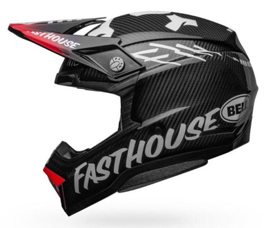 Max Motorsports Helmet BELL MOTO-10 FASTHOUSE PRIVATEER MX Helmet Gloss Red/Black Carbon Size: XXL 2XL