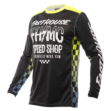 Max Motorsports Fasthouse Apparel Small Fasthouse Men's Grindhouse Brute Jersey - Black/High Viz