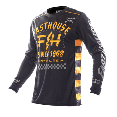 Max Motorsports Fasthouse Apparel Small Fasthouse Men's Off-Road Jersey - Black/Amber