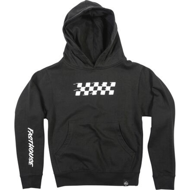 Max Motorsports Fasthouse Apparel Y-LG Fasthouse Youth Vortex Hooded Pullover - Black