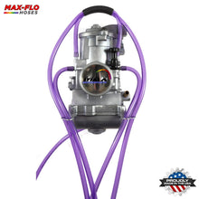 Cargar imagen en el visor de la galería, Max-Motorsports CARBURETOR VENT HOSE KIT CLEAR PURPLE Max-Flo | 10&#39;ft Uncut Carburetor Overflow Vent Hose Kit Keihin Mikuni Carb | 20 Colors
