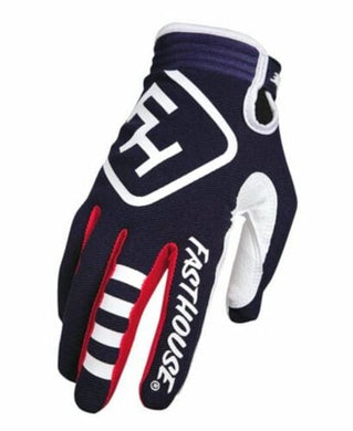 Max Motorsports Fast House Apparel Fasthouse Speed Style Patriot Youth Glove Kids Size Medium Red / White / Blue