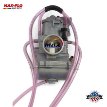 Cargar imagen en el visor de la galería, Max-Motorsports CARBURETOR VENT HOSE KIT LT FACTORY PINK Max-Flo | 10&#39;ft Uncut Carburetor Overflow Vent Hose Kit Keihin Mikuni Carb | 20 Colors
