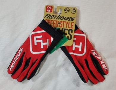 Max Motorsports Fast House Apparel Small 8 Fasthouse Speed Style Glove Red / White '21