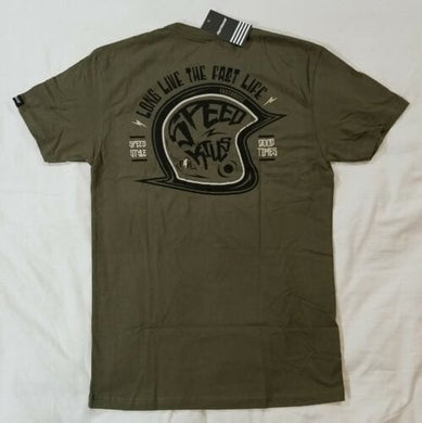 Max Motorsports Fast House Apparel Small Fasthouse Speedster Tee Shirt Military Green