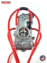 Cargar imagen en el visor de la galería, Max-Motorsports CARBURETOR VENT HOSE KIT SOLID HONDA RED Max-Flo | 10&#39;ft Uncut Carburetor Overflow Vent Hose Kit Keihin Mikuni Carb | 20 Colors
