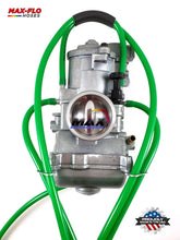 Cargar imagen en el visor de la galería, Max-Motorsports CARBURETOR VENT HOSE KIT SOLID MEDIUM GREEN Max-Flo | 10&#39;ft Uncut Carburetor Overflow Vent Hose Kit Keihin Mikuni Carb | 20 Colors
