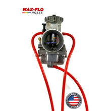 Load image into Gallery viewer, Max-Motorsports CARBURETOR OVERFLOW VENT HOSE KIT SOLID VINTAGE RED Max-Flo | 3-HOSE Carburetor Vent Overflow Hose Kit | 20 Colors

