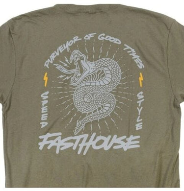 Max Motorsports Fast House Apparel YMED Fasthouse Venom Tee Shirt Olive Green T-Shirt Kids / Youth Size